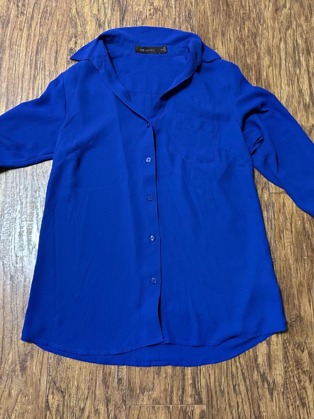The Limited Women's Button Up Blouse Long Sleeve Blue Size XS